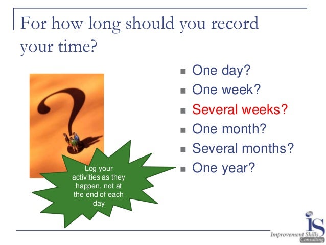 Time management activities for workshop